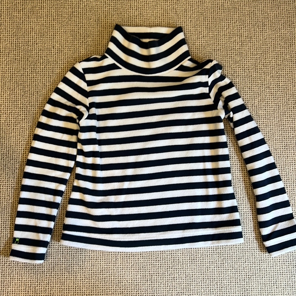 Dudley Stephens navy and white striped turtleneck size Medium
